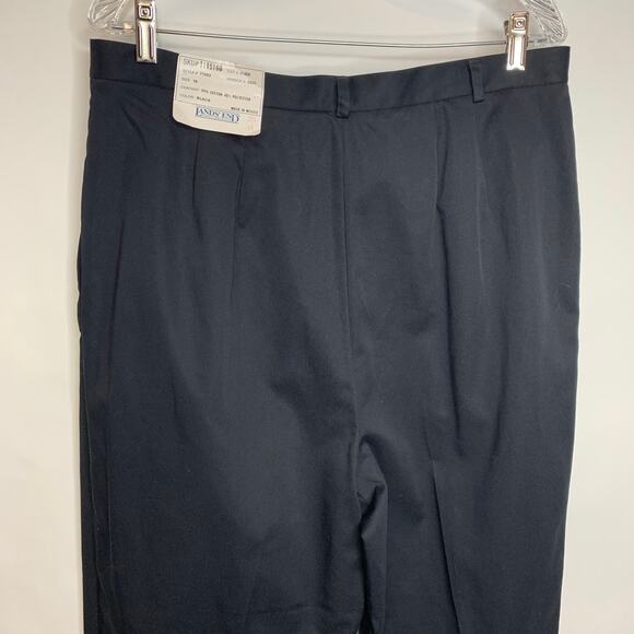 NWT Lands' End Black Pleat Front Trouser Sz 16 - Picture 5 of 5